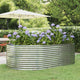 VidaXL Plantenbak 212x140x68 cm gepoedercoat staal zilverkleurig