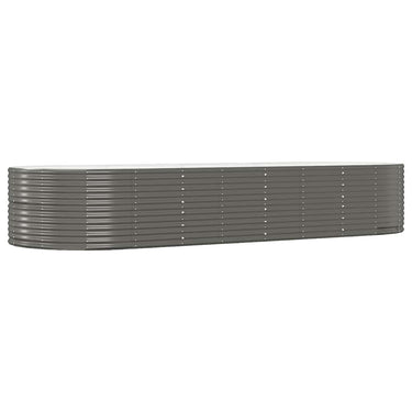 Vidaxl plantenbak 367x140x68 cm gegalvaniseerd staal grijs