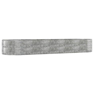 Vidaxl plantenbak 447x140x68 cm gegalvaniseerd staal zilverkleurig