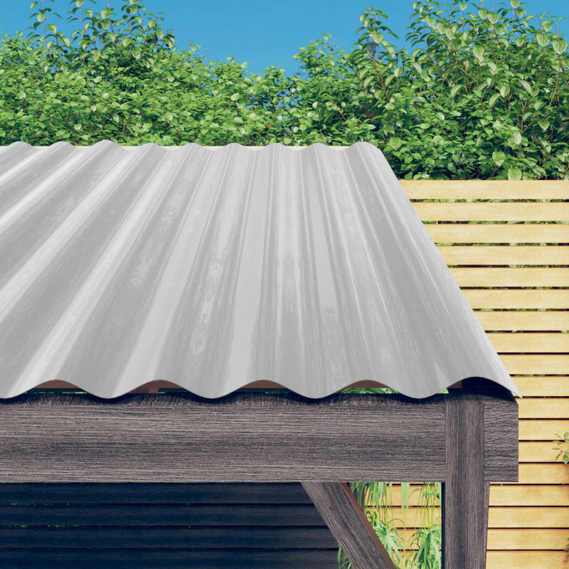 Load image into Gallery viewer, VidaXL Dakpanelen 12 st 80x36 cm gepoedercoat staal zilverkleurig

