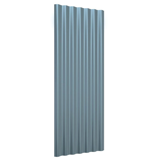 Vidaxl dakpanelen 12 st 100x36 cm gegalvaniseerd staal grijs