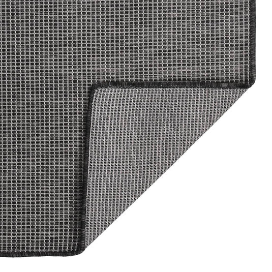 Vidaxl buitenkleed platgeweven 120x170 cm grijs