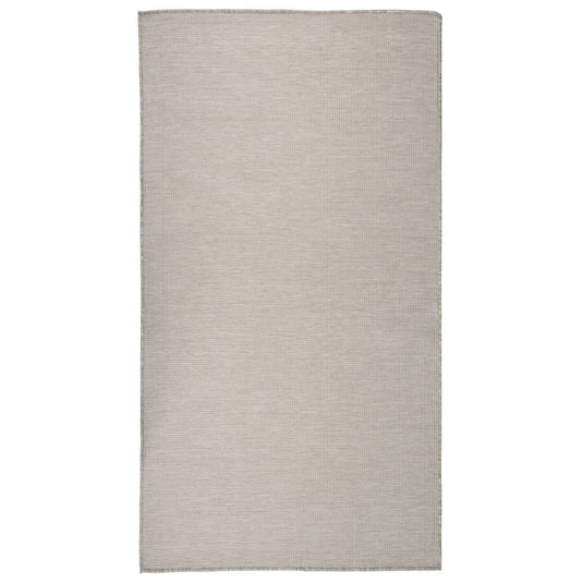 Vidaxl buitenkleed platgeweven 80x150 cm lichtgrijs