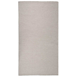 Vidaxl buitenkleed platgeweven 80x150 cm lichtgrijs