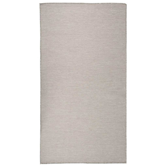 Vidaxl buitenkleed platgeweven 80x150 cm lichtgrijs
