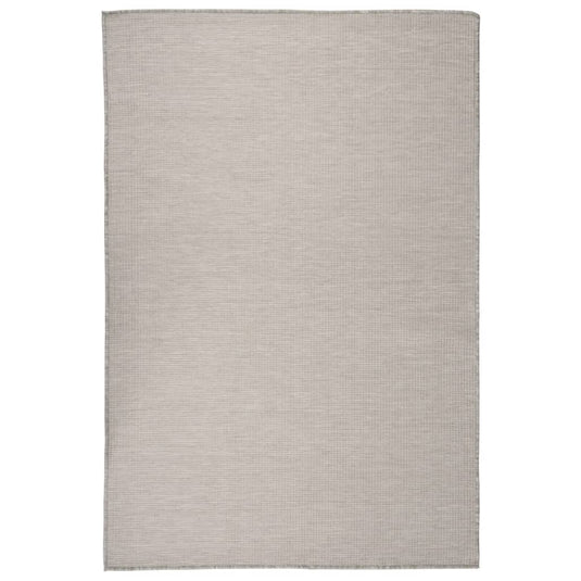 Vidaxl buitenkleed platgeweven 120x170 cm lichtgrijs