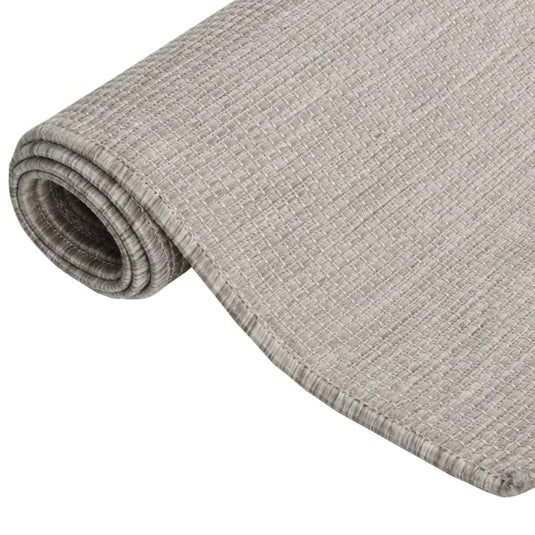 Vidaxl buitenkleed platgeweven 120x170 cm lichtgrijs