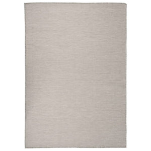 Vidaxl buitenkleed platgeweven 160x230 cm lichtgrijs