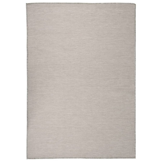 Vidaxl buitenkleed platgeweven 160x230 cm lichtgrijs