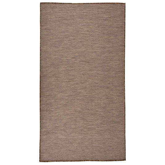 Vidaxl buitenkleed platgeweven 80x150 cm bruin