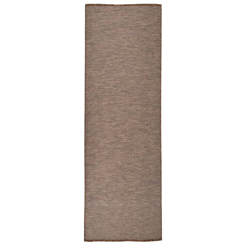 Load image into Gallery viewer, Vidaxl buitenkleed platgeweven 80x250 cm bruin
