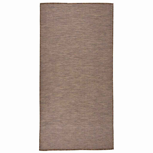 Vidaxl buitenkleed platgeweven 100x200 cm bruin