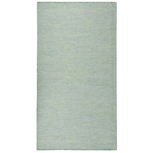 Vidaxl buitenkleed platgeweven 80x150 cm turquoise