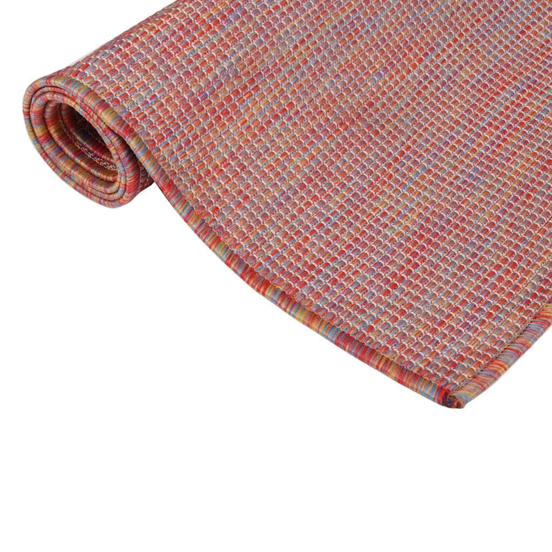 Load image into Gallery viewer, Vidaxl buitenkleed platgeweven 120x170 cm rood
