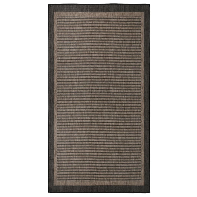 Load image into Gallery viewer, Vidaxl buitenkleed platgeweven 80x150 cm donkerbruin
