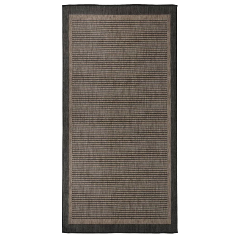 Load image into Gallery viewer, Vidaxl buitenkleed platgeweven 100x200 cm donkerbruin
