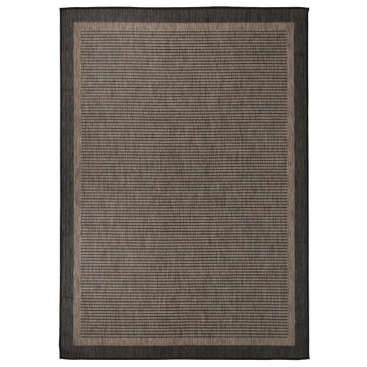 Vidaxl buitenkleed platgeweven 140x200 cm donkerbruin