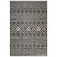 Vidaxl buitenkleed met patroon platgeweven 140x200 cm zwart