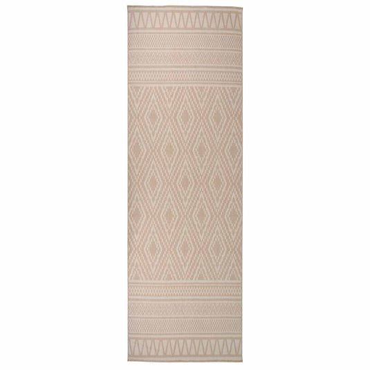 Vidaxl buitenkleed met patroon platgeweven 80x250 cm bruin