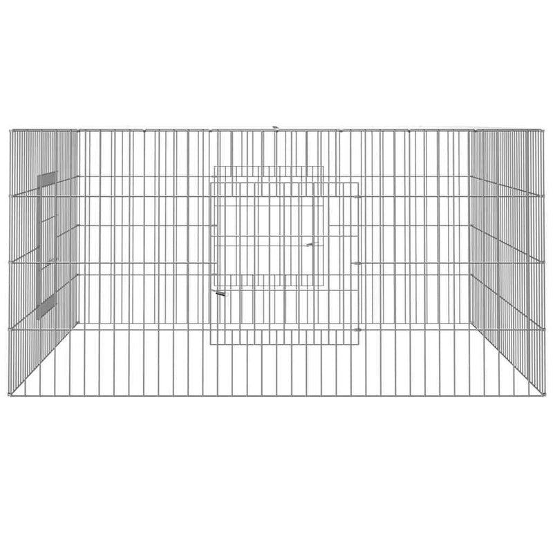 Load image into Gallery viewer, Vidaxl konijnenkooi 110x110x55 cm gegalvaniseerd ijzer
