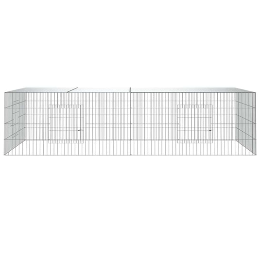 Vidaxl konijnenkooi met 2 panelen 220x110x55 cm gegalvaniseerd ijzer