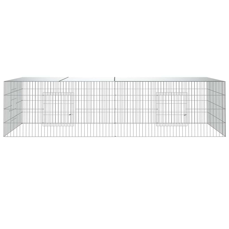 Load image into Gallery viewer, Vidaxl konijnenkooi met 2 panelen 220x110x55 cm gegalvaniseerd ijzer
