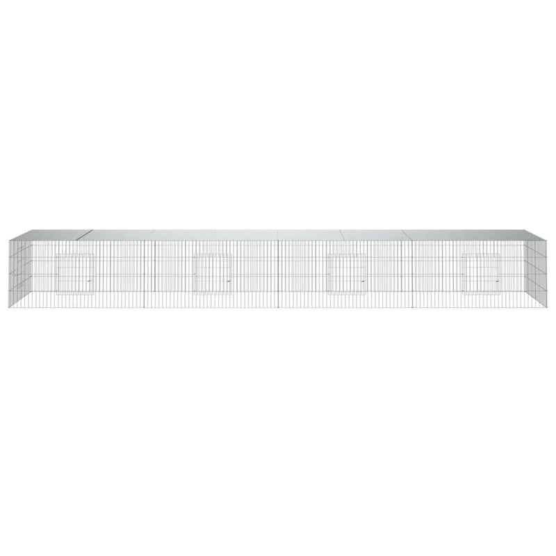 Load image into Gallery viewer, Vidaxl konijnenkooi met 4 panelen 433x109x54 cm gegalvaniseerd ijzer
