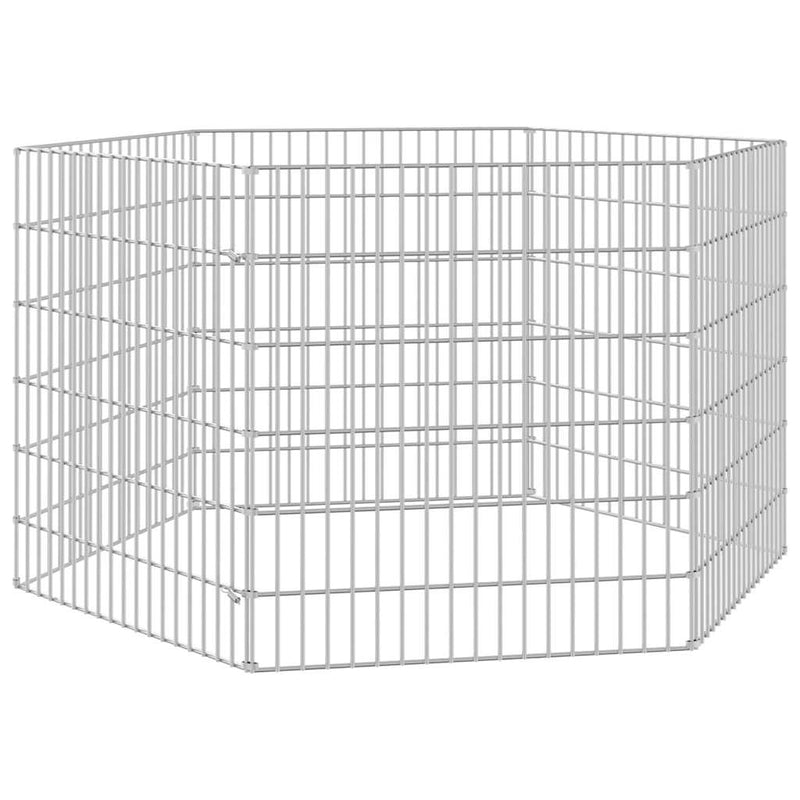 Load image into Gallery viewer, Vidaxl dierenverblijf 6 panelen 54x60 cm gegalvaniseerd ijzer
