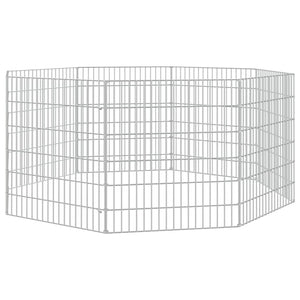 Vidaxl dierenverblijf 8 panelen 54x60 cm gegalvaniseerd ijzer