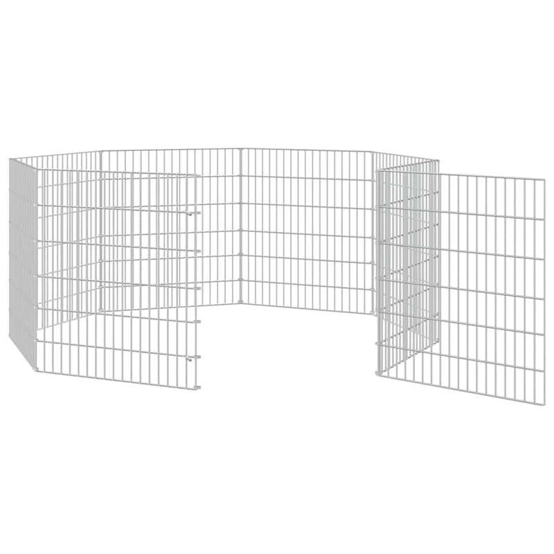 Load image into Gallery viewer, Vidaxl dierenverblijf 8 panelen 54x60 cm gegalvaniseerd ijzer
