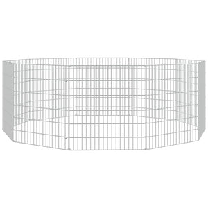 Vidaxl dierenverblijf 10 panelen 54x60 cm gegalvaniseerd ijzer