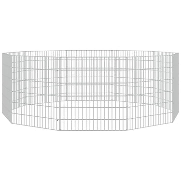 Vidaxl dierenverblijf 10 panelen 54x60 cm gegalvaniseerd ijzer