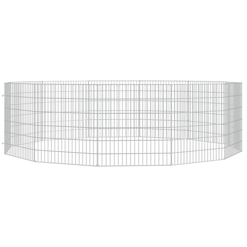 Load image into Gallery viewer, Vidaxl dierenverblijf 12 panelen 54x60 cm gegalvaniseerd ijzer
