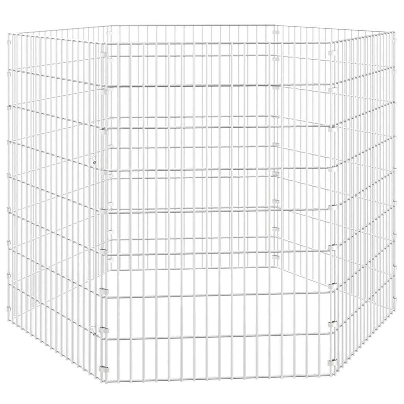 Load image into Gallery viewer, Vidaxl dierenverblijf 6 panelen 54x80 cm gegalvaniseerd ijzer
