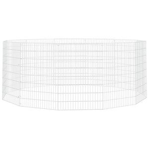 Vidaxl dierenverblijf 12 panelen 54x80 cm gegalvaniseerd ijzer