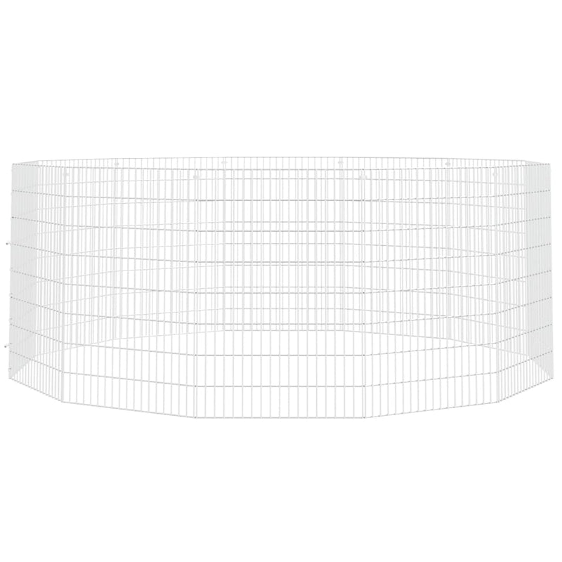 Load image into Gallery viewer, VidaXL Dierenverblijf 12 panelen 54x80 cm gegalvaniseerd ijzer
