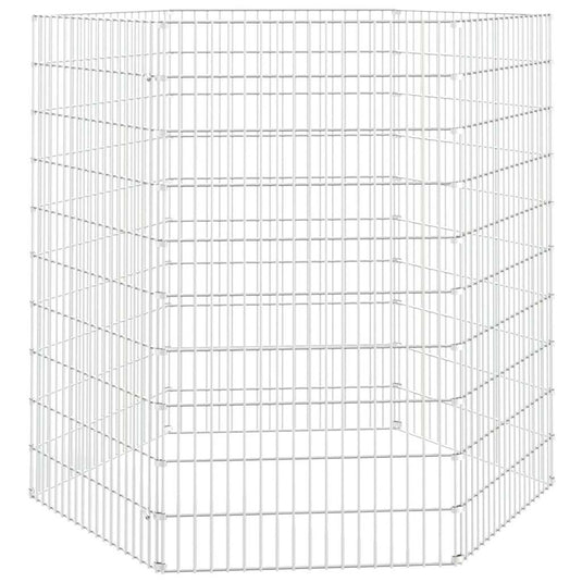 Vidaxl dierenverblijf 6 panelen 54x100 cm gegalvaniseerd ijzer