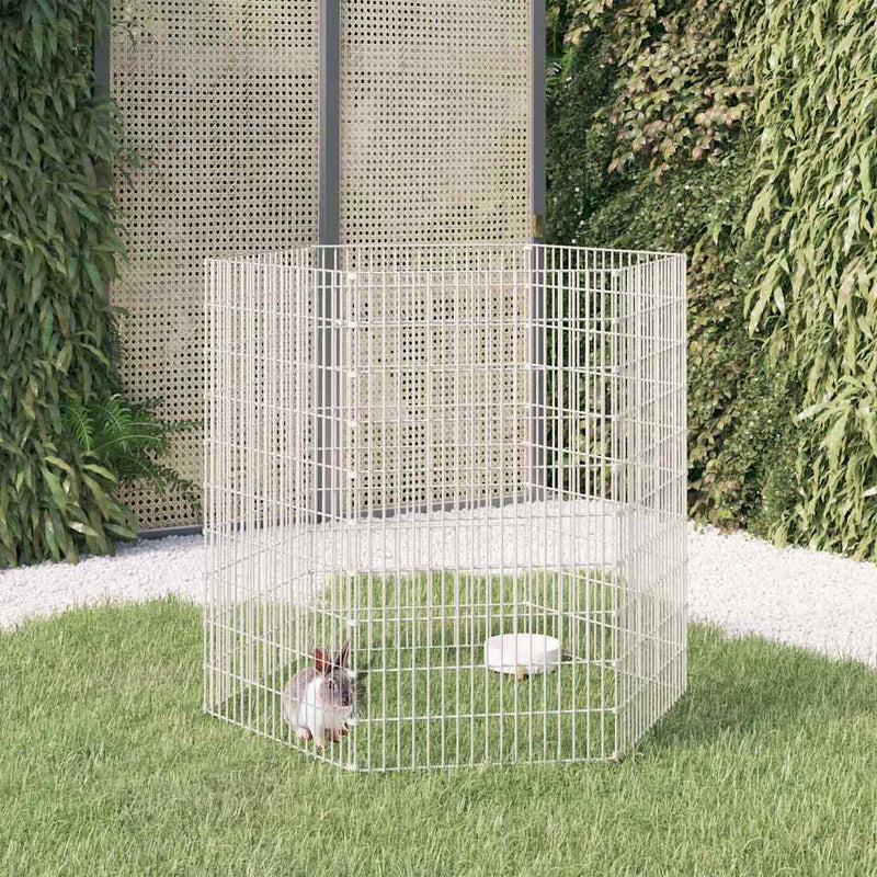 Load image into Gallery viewer, Vidaxl dierenverblijf 6 panelen 54x100 cm gegalvaniseerd ijzer

