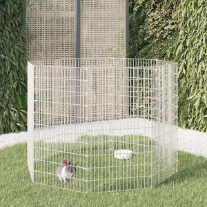 Vidaxl vrije uitloop dierenverblijf 8 panelen 54x100 cm