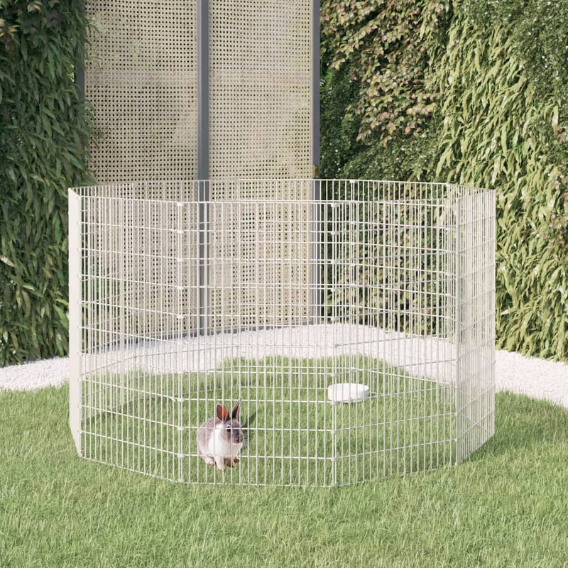 Load image into Gallery viewer, Vidaxl dierenverblijf 10 panelen 54x100 cm gegalvaniseerd ijzer
