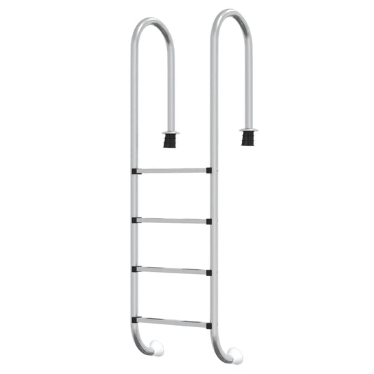 Vidaxl zwembadladder 54x38x184,5 cm 304 roestvrij staal