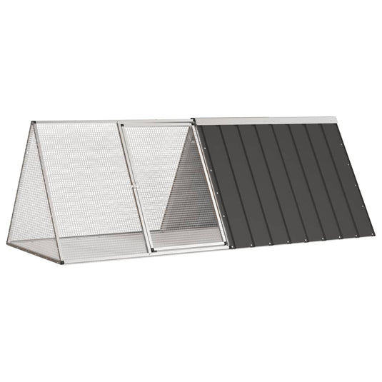Vidaxl konijnenhok 201,5x80,5x71 cm gegalvaniseerd staal antraciet