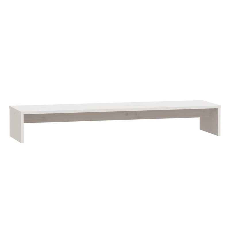 Afbeelding laden in galerijviewer, Vidaxl monitorstandaard 100x27x15 cm massief grenenhout wit
