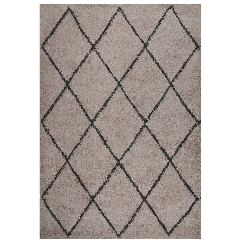 Load image into Gallery viewer, VidaXL Vloerkleed shaggy hoogpolig 160x230 cm beige en antracietkleur
