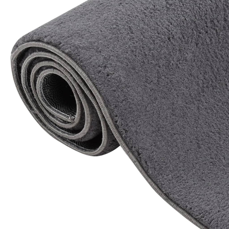 Load image into Gallery viewer, VidaXL Vloerkleed wasbaar korte pool anti-slip 160x230 cm antraciet
