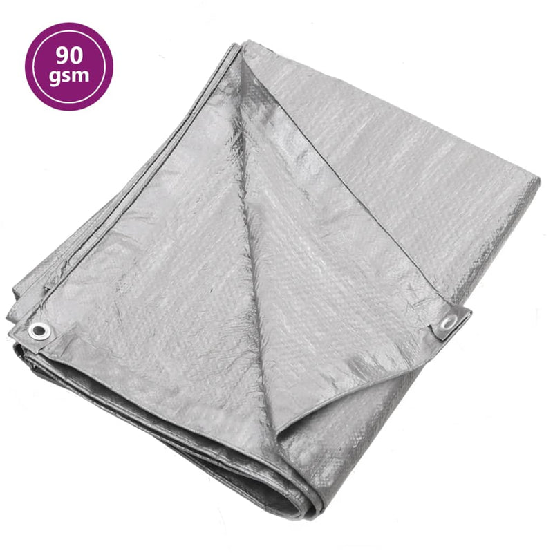Load image into Gallery viewer, VidaXL Dekzeil 90 g m² 4x6 m HDPE grijs

