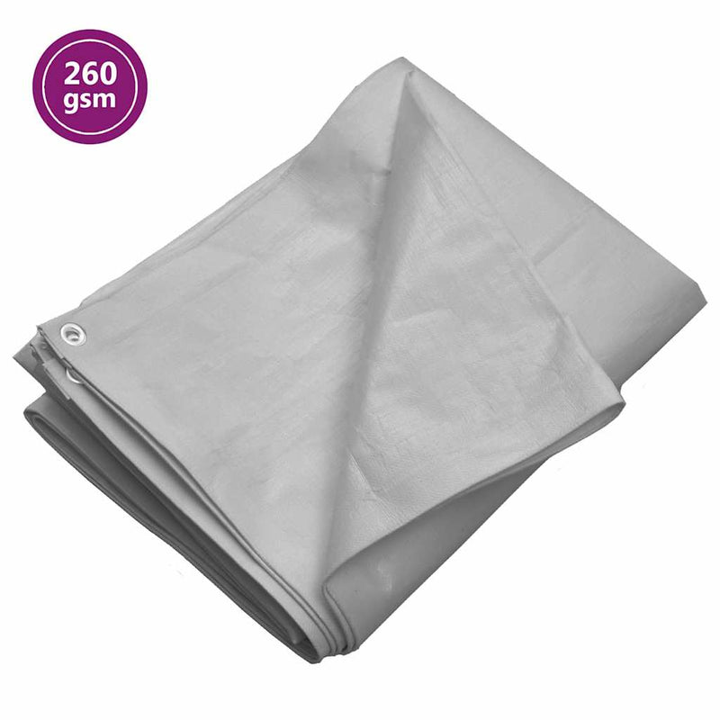 Load image into Gallery viewer, Vidaxl dekzeil 260 g m² 8x10 m hdpe grijs
