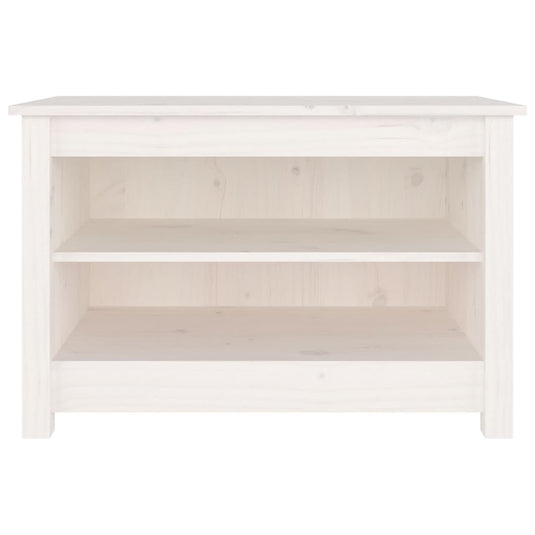 Vidaxl schoenenbank 70x38x45,5 cm massief grenenhout wit