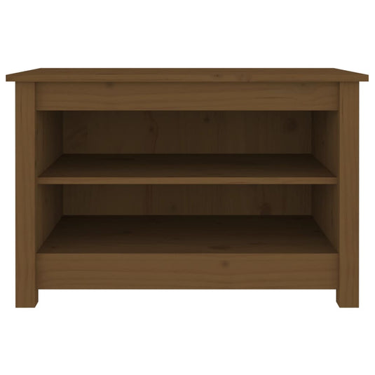 Vidaxl schoenenkast 70x38x45,5 cm massief grenenhout honingbruin