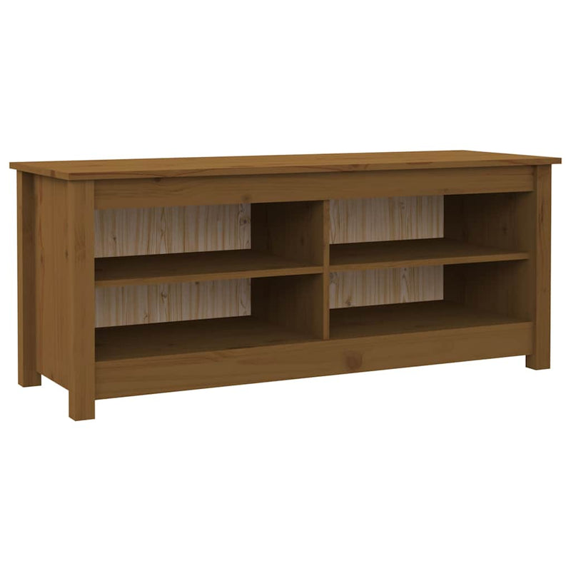 Load image into Gallery viewer, Vidaxl schoenenbank 110x38x45,5 cm massief grenenhout honingbruin
